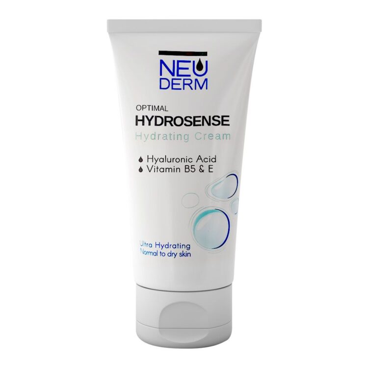 کرم مرطوب کننده نئودرم مدل Optimal Hydrosense مناسب پوست خشک و نرمال حجم 50 میلی لیتر