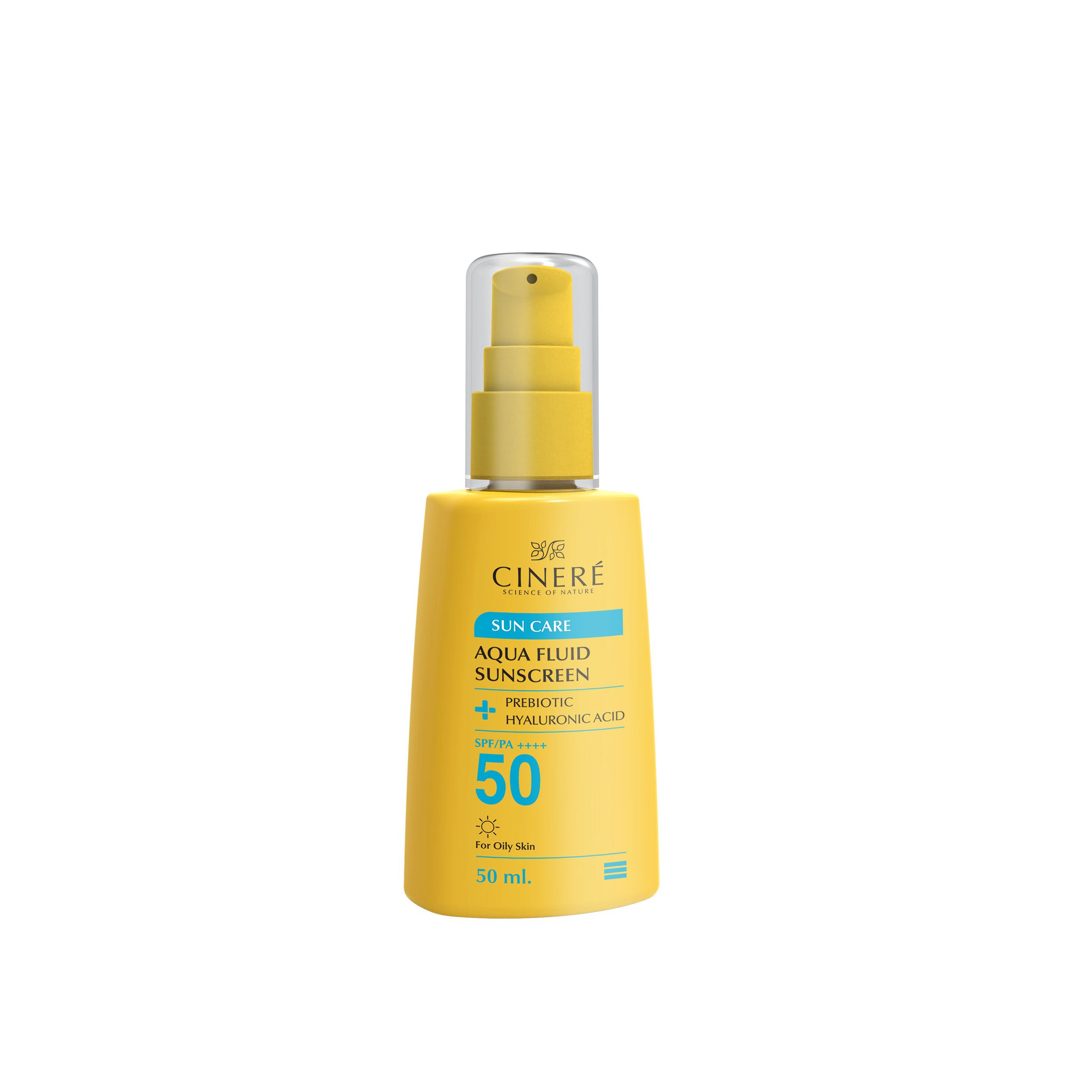 فلوئید ضد آفتاب سینره SPF 50 مدل PREBIOTIC مناسب پوست های چرب حجم 50 میلی لیتر