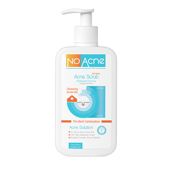 ژل اسکراب لایه بردار نو آکنه مدل Acne Solution مناسب پوست چرب و جوش دار حجم 235 میلی لیتر