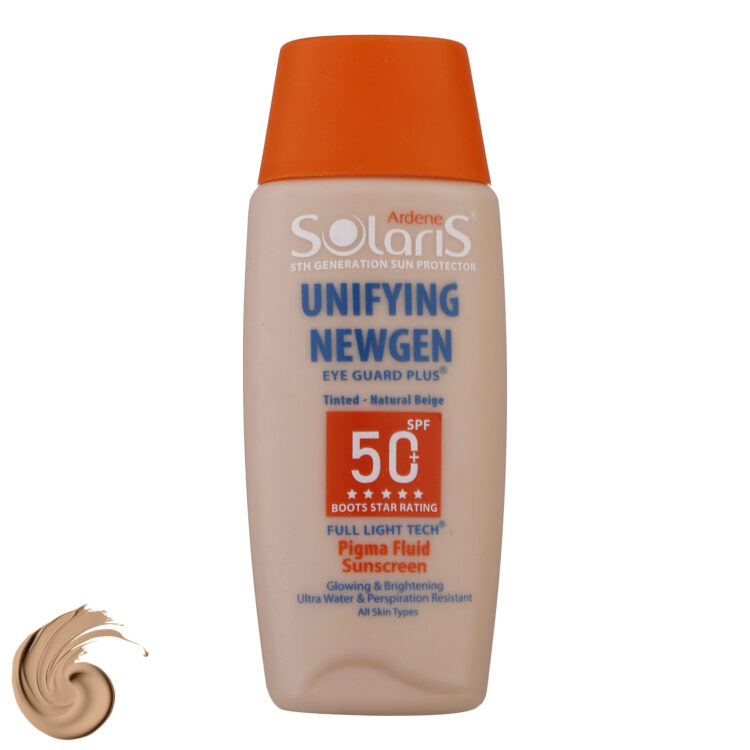 فلوئید ضدآفتاب SPF50 رنگی آردن سولاریس مدل Unifying Newgen مناسب انواع پوست  حجم 75 میلی‌لیتر