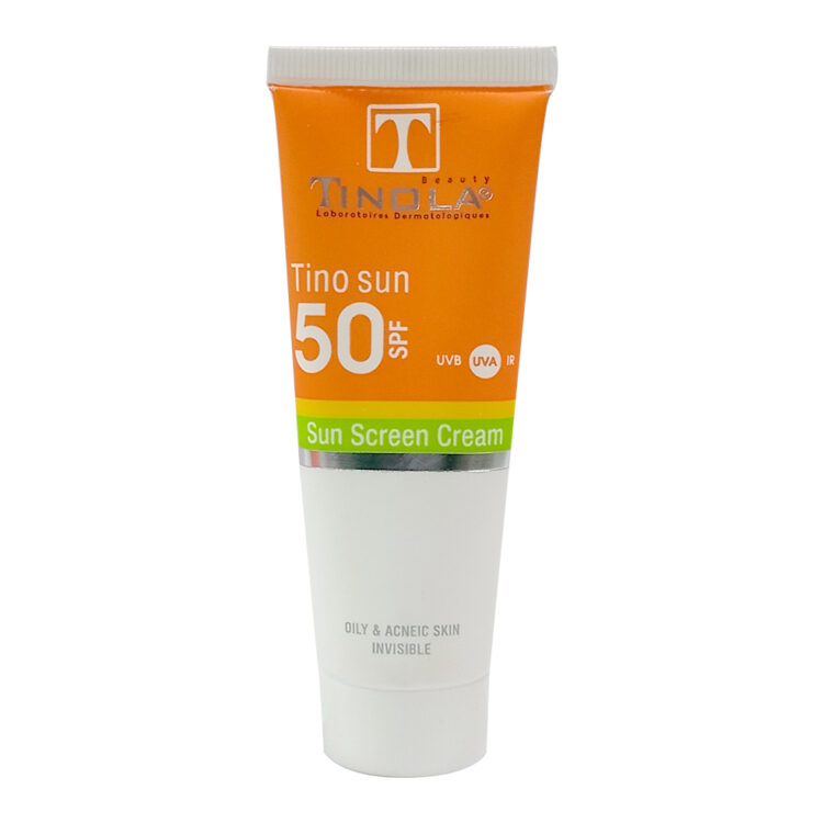 کرم ضد آفتاب SPF50 بدون رنگ تینولا مناسب پوست‌های چرب و معمولی حجم 40 میلی‌لیتر