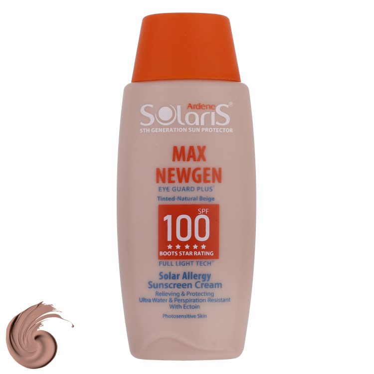 کرم ضدآفتاب SPF100 رنگی آردن سولاریس مدل Max Newgen مناسب پوست‌های حساس حجم 100 میلی‌لیتر