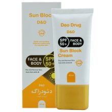 کرم ضد آفتاب SPF50 بی رنگ دئودراگ مناسب پوست های خشک و نرمال حجم 45 میلی لیتر