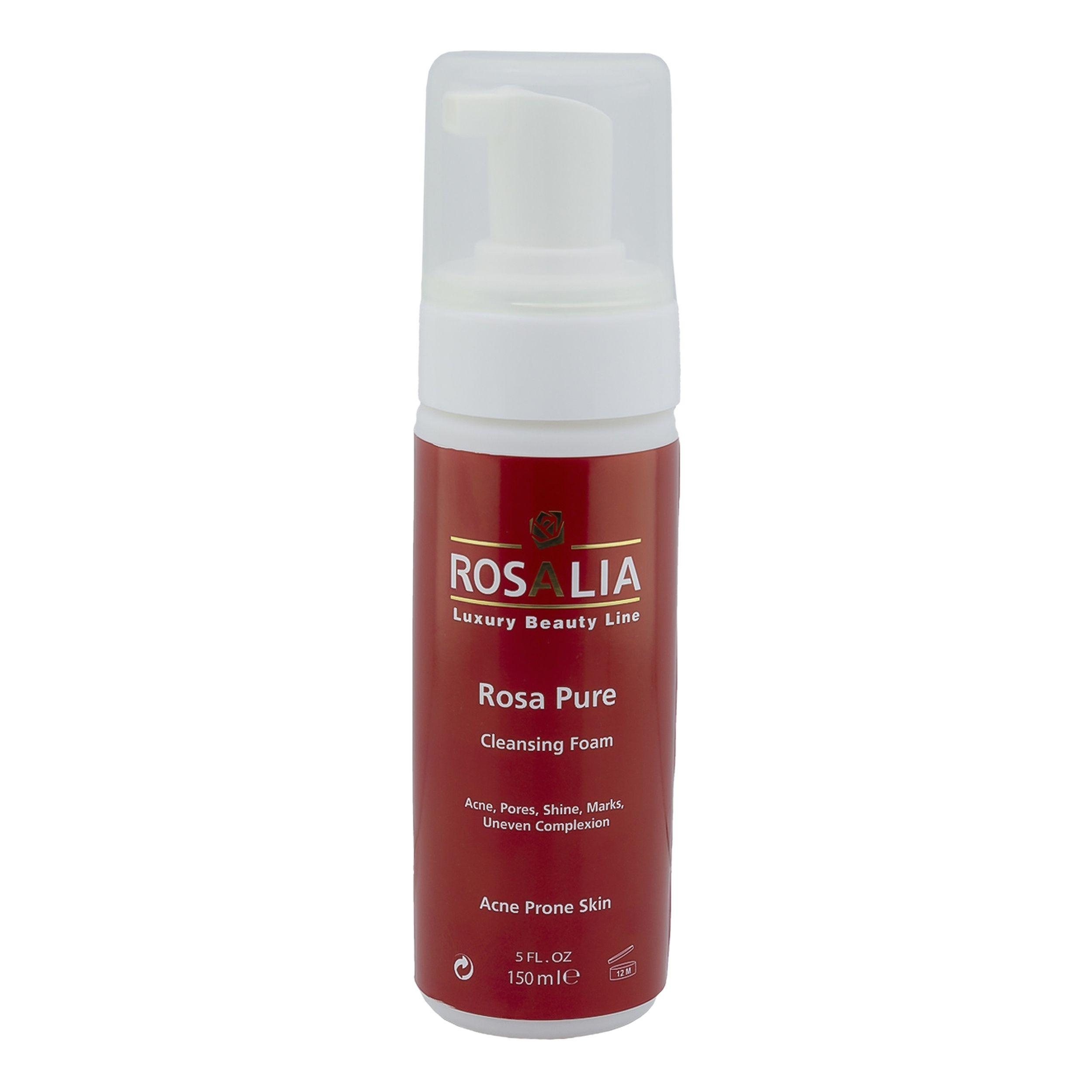 فوم پاک‌کننده صورت رزالیا مدل Rosa Pure حجم 150 میلی‌لیتر