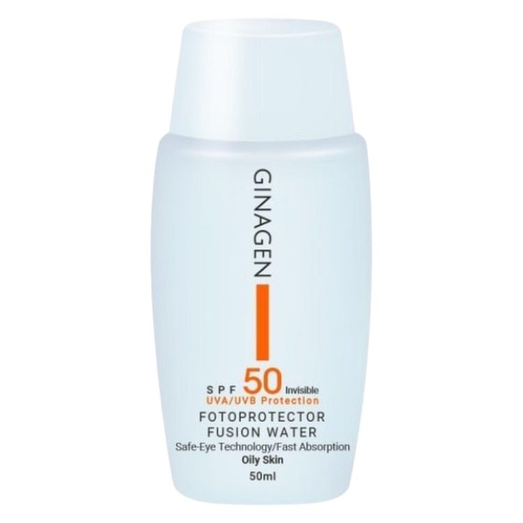کرم ضدآفتاب SPF50 بی‌رنگ ژیناژن مناسب پوست‌های چرب حجم 50 میلی‌لیتر